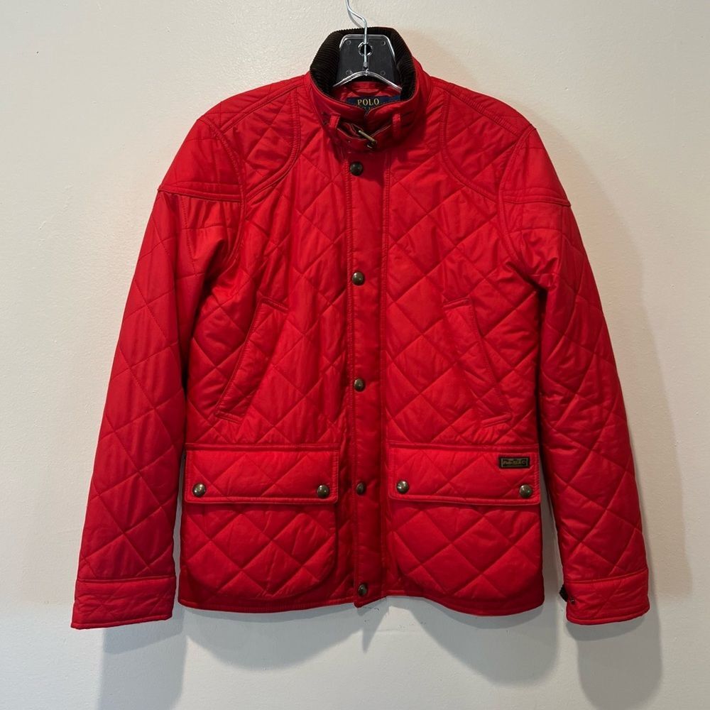 Polo Ralph Lauren Quilted Corduroy Collar Equestrian Barn Women's Jacket Size XS